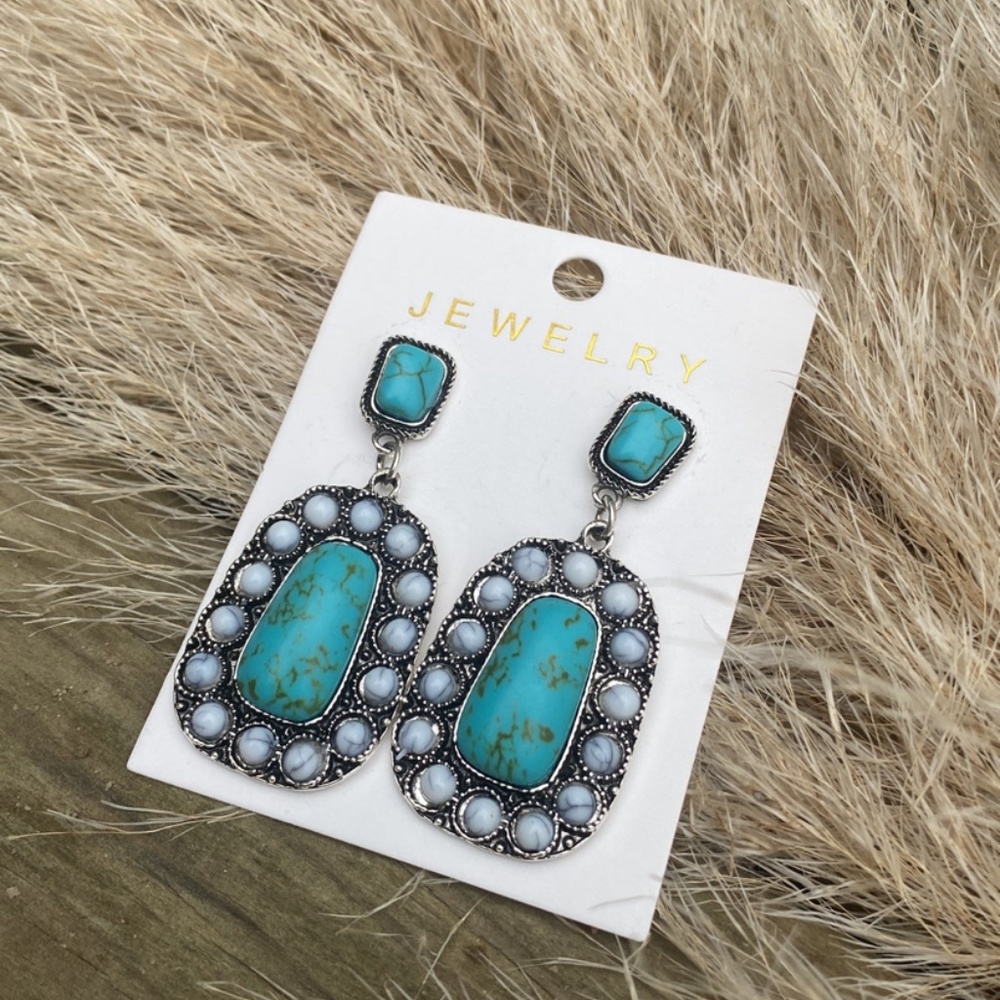 Turquoise Statement Earrings